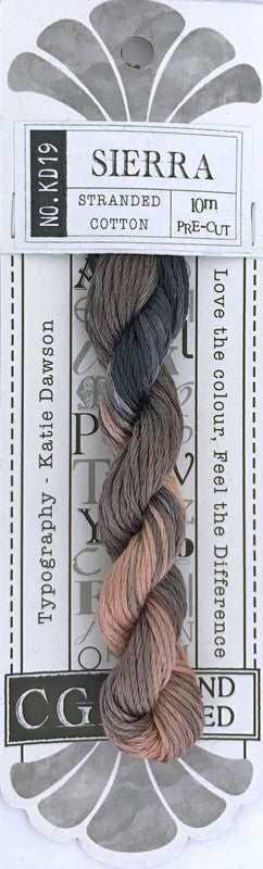 405019 Cottage Garden Thread Typography Range KD19 Sierra