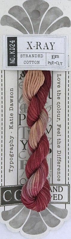 405024 Cottage Garden Thread Typography Range KD24 X-ray