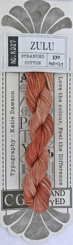 405027 Cottage Garden Thread Typography Range KD27 Zulu
