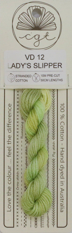 407012 Cottage Garden Thread Feathers & Petals Range VD12 Ladys Slipper