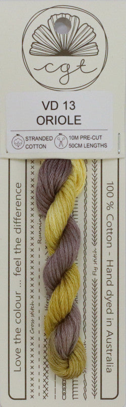 407013 Cottage Garden Thread Feathers & Petals Range VD13 Oriole