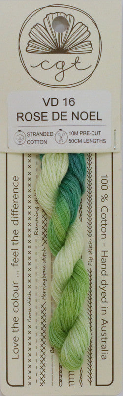 407016 Cottage Garden Thread Feathers & Petals Range VD16 Rose De Noel