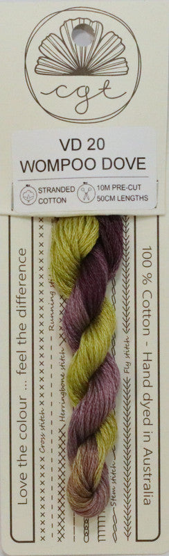 407020 Cottage Garden Thread Feathers & Petals Range VD20 Wompoo Dove