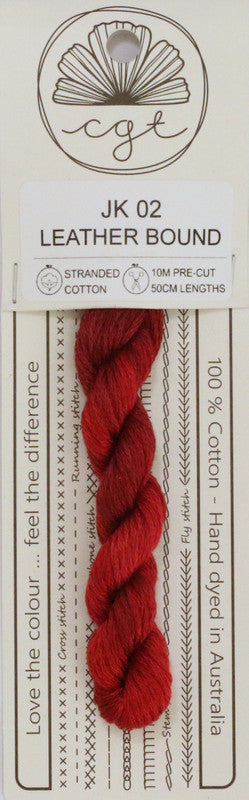 408002 Cottage Garden Thread Bookshelf Range JK02 Leatherbound