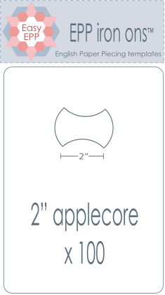 501007 Pack of 100 x 2in applecore iron on washaway precut paper EPP