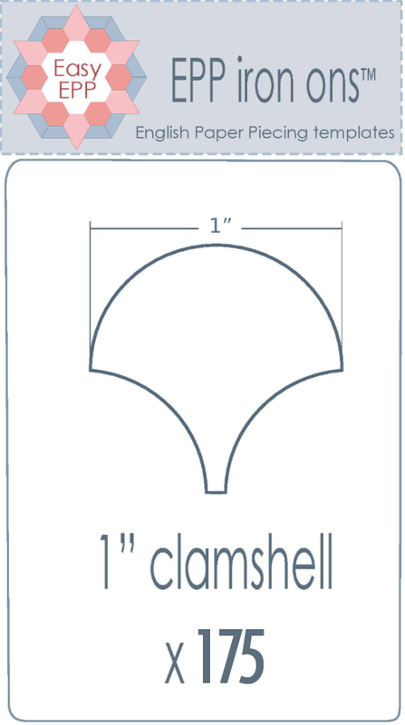 501011 Pack of 175 x 1in clamshell iron on washaway precut paper EPP