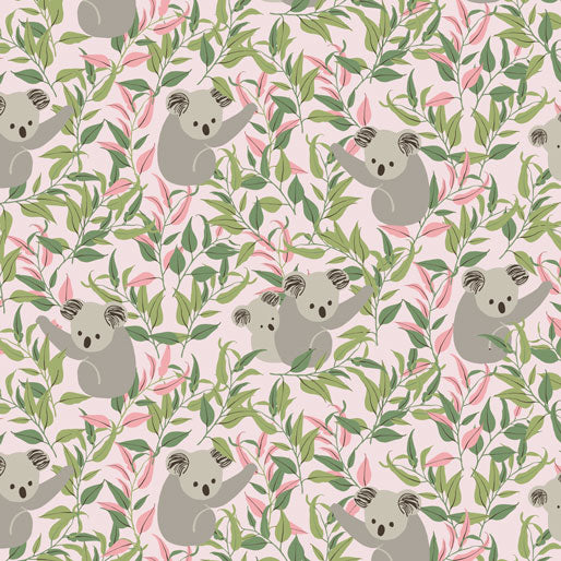 105008 Koala Climb Pink by Amanda Joy Callaghan 100% cotton