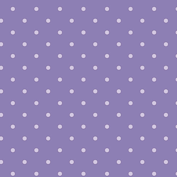 102029 Basically Hugs Dots Purple by Helen Stubbings 100% cotton