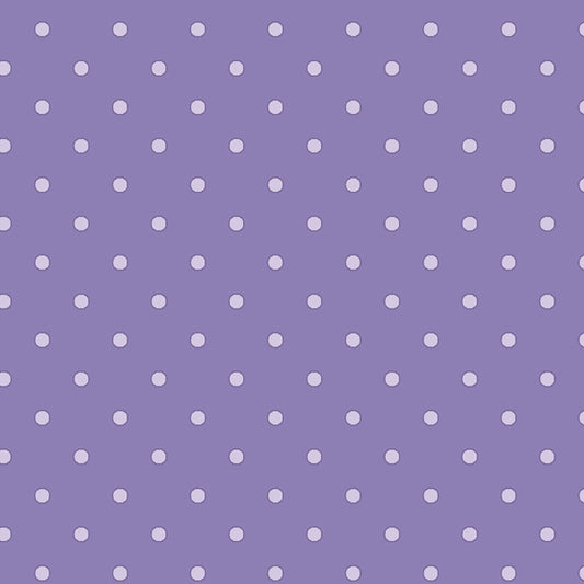 102029 Basically Hugs Dots Purple by Helen Stubbings 100% cotton
