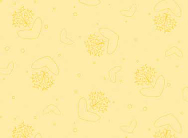 102040 Basically Hugs Happy Hearts Yellow by Helen Stubbings 100% cotton