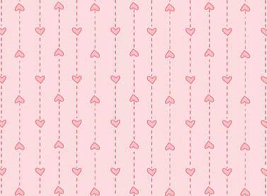 102051 Basically Hugs Hearts Pink by Helen Stubbings 100% cotton