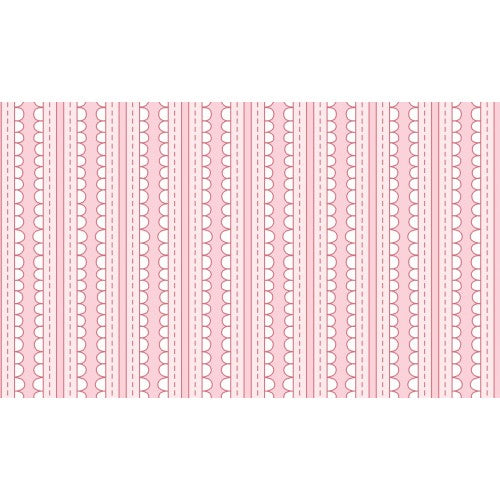 102061 Basically Hugs Scallop Stripes Pink by Helen Stubbings 100% cotton