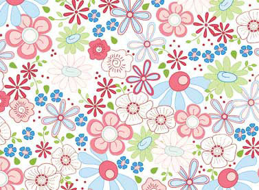102079 Fancywork Box Mixed Floral by Helen Stubbings 100% cotton