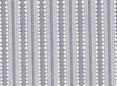 102090 Nice People Nice Things Scallop Stripe Grey by Helen Stubbings 100% cotton