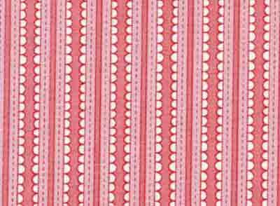 102092 Nice People Nice Things Scallop Stripe Pink by Helen Stubbings 100% cotton