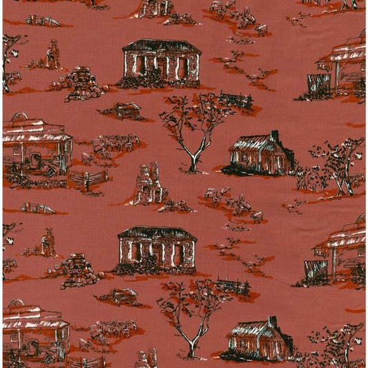 104009 Fences images of the outback by Nutex 100% cotton