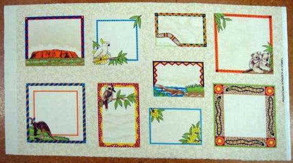 104031 Australian themed Quilt Labels Panel by Nutex