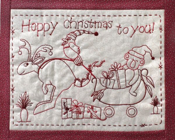 201031 Hoppy Christmas Stitchery Pattern by Hugs n Kisses