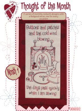 201104 Thought of the Month 1 Stitchery Pattern by Hugs n Kisses