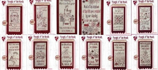 201116 Thought of the Month Full Set Stitchery Pattern by Hugs n Kisses
