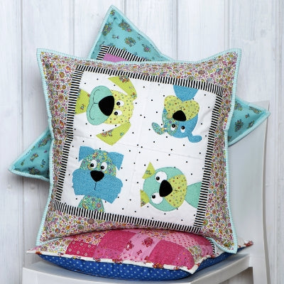 203013 Woofers Cushion Pattern by Claire Turpin