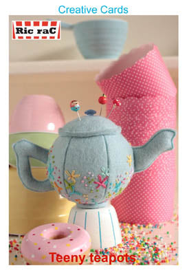 Ric Rac Pattern Tea Set 208003 Teeny Teapots Pattern by Ric Rac Creative Card – Creature Crafts