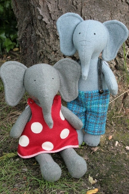 208022 Parsley and Beet Elephant Softies Pattern by Ric Rac