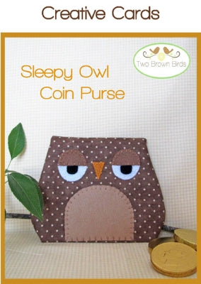 211011 Sleepy Owl Coin Purse Pattern by Two Brown Birds Creative Card