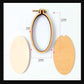 315009 Miniature Embroidery Hoop Oval Large Vertical Timber with Necklace
