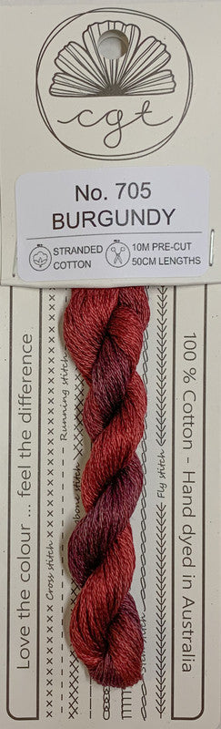 401087 Cottage Garden Thread Signature Range 705 Burgundy
