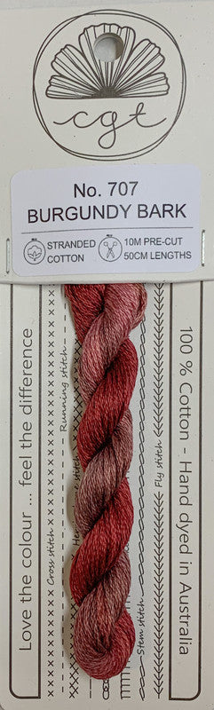 401089 Cottage Garden Thread Signature Range 707 Burgundy Bark